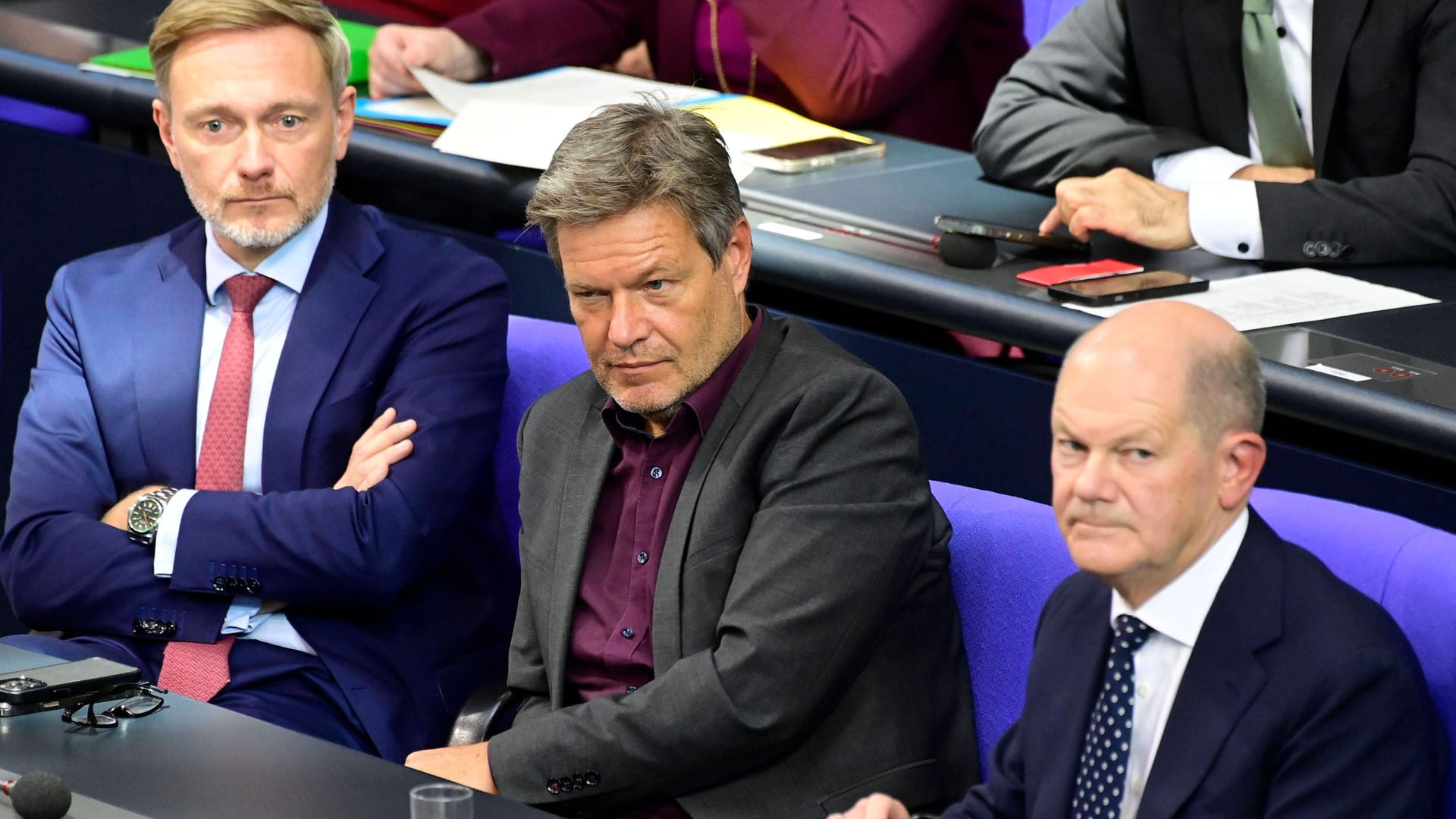 Christian Lindner, Robert Habeck, Olaf Scholz: Die Ampelkoalition ist am Ende.