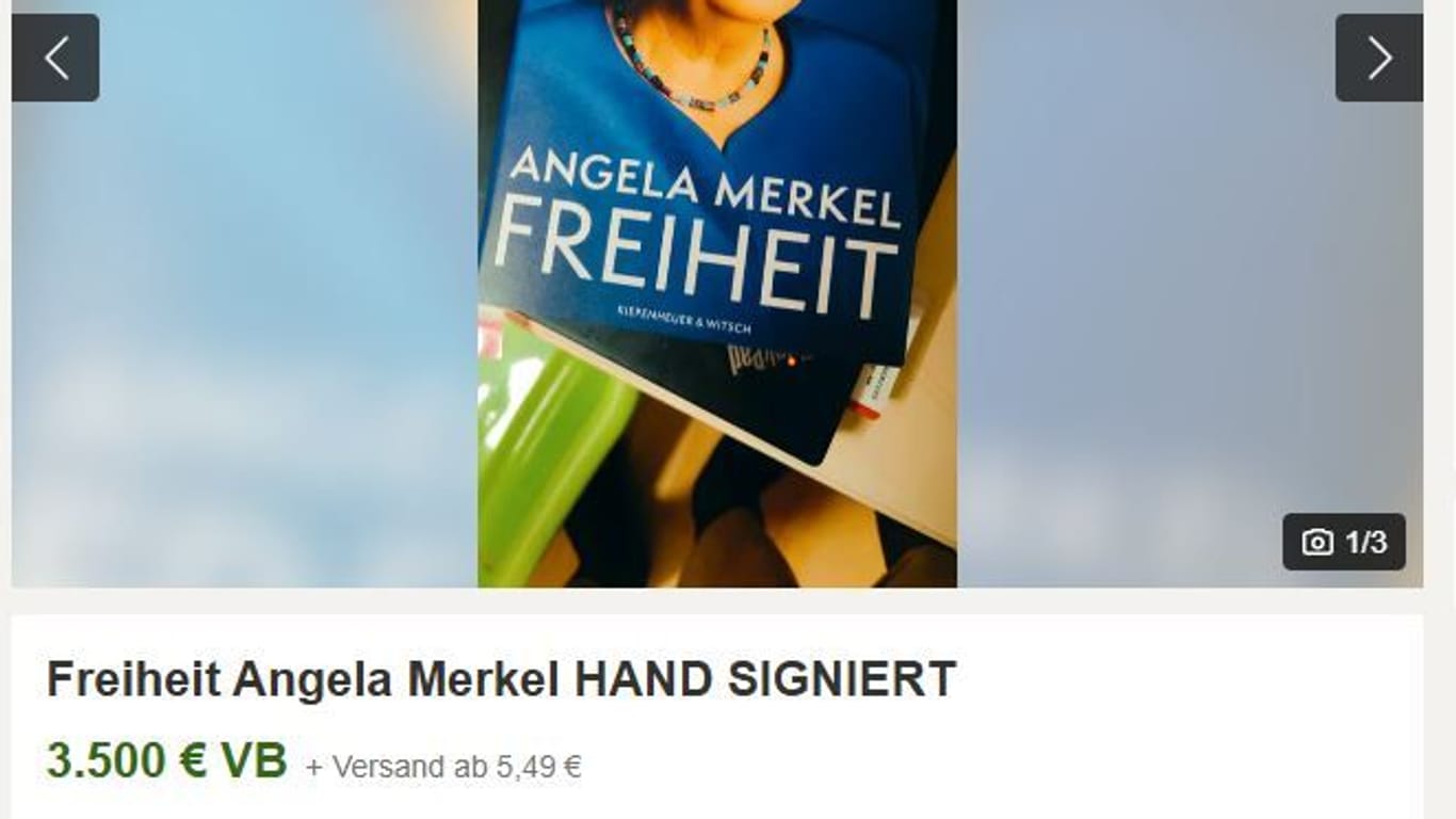 Angebot auf kleinanzeigen.de: "Die Signatur ist im Moment gar nichts wert."