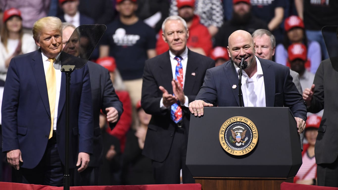 UFC-Präsident Dana White bei einer Trump-Veranstaltung. White soll für Trump die Kampfsport-Community gewinnen.