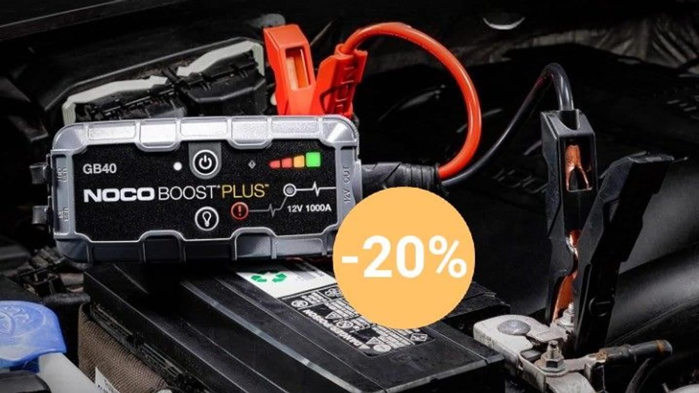 Black-Friday-Angebot: Das Auto-Starthilfegerät ist tragbare Ladegerät-Powerbank, Batterie-Booster und LED-Taschenlampe in einem.