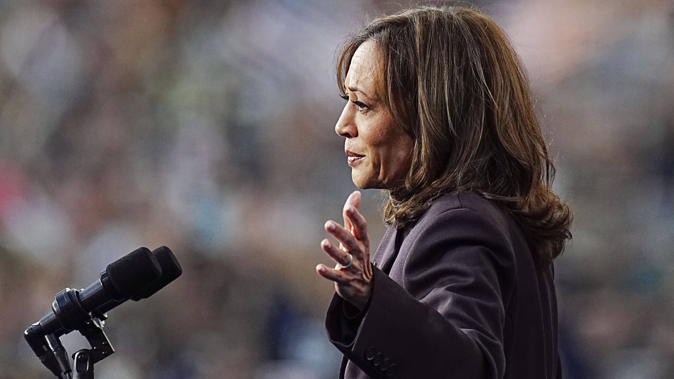 Am Ende einer Niederlage: Kamala Harris bei ihrer letzten Rede in Washington.