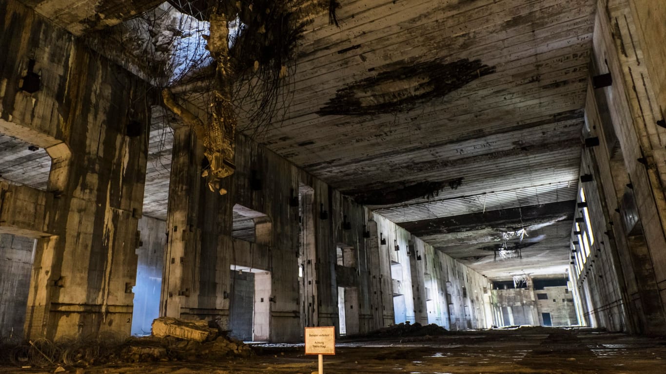 Blick ins Innere des Bunkers.