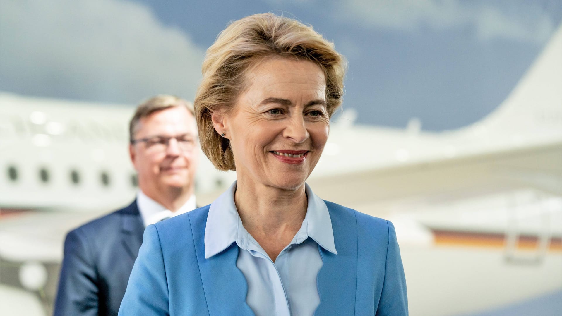 Übergabe eines Airbus A319 Missionsflugzeug für Mission Open Sky und Flugbereitschaft an die Bundeswehr in Anwesenheit der Bundesminsterin Ursula von der Leyen -