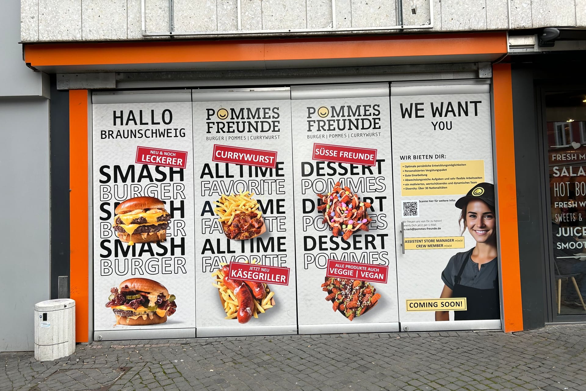 Neuer Laden in der Braunschweiger Innenstadt: Hier entsteht eine Pommes-Freunde-Filiale.