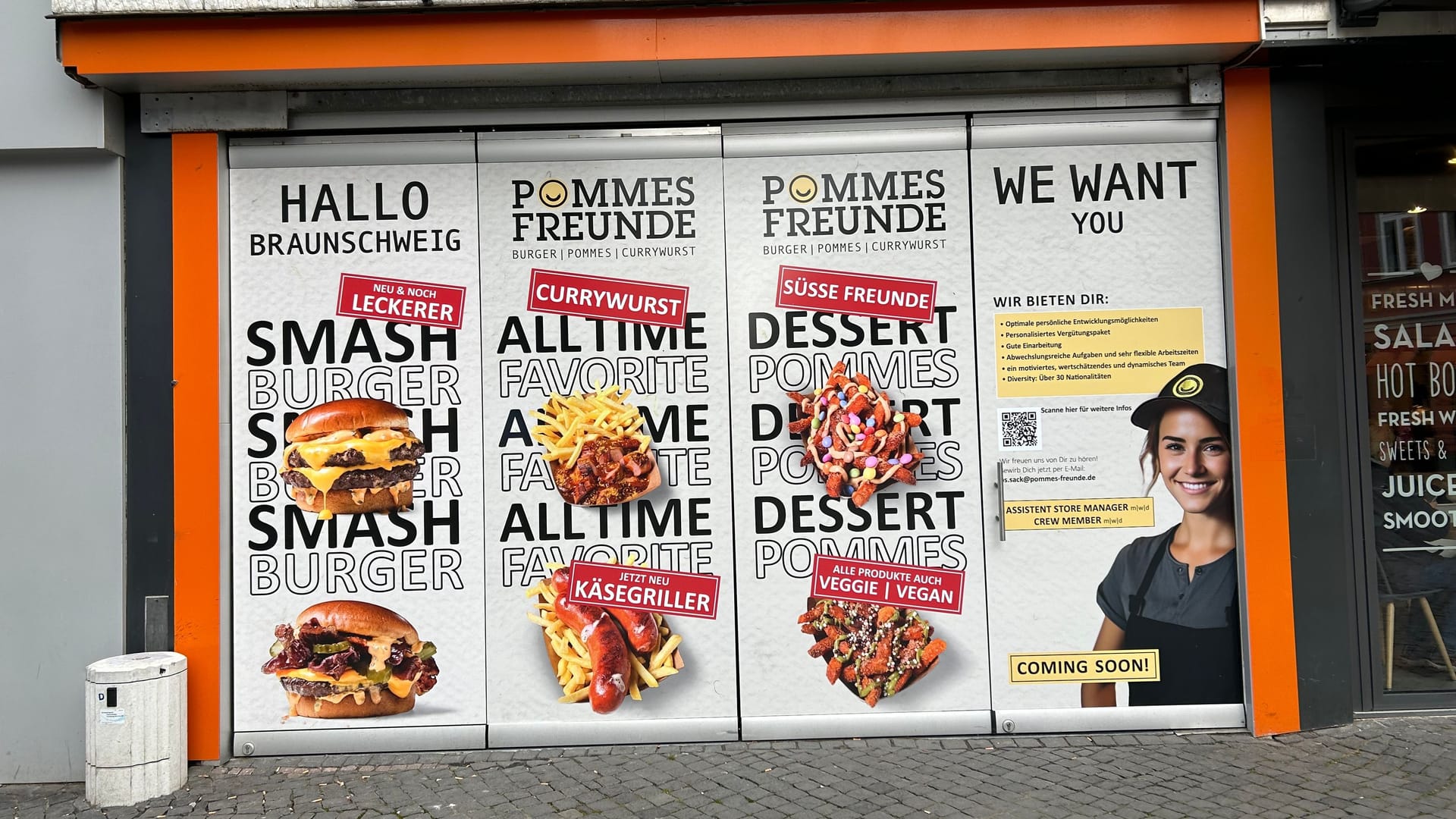 Neuer Laden in der Braunschweiger Innenstadt: Hier entsteht eine Pommes-Freunde-Filiale.