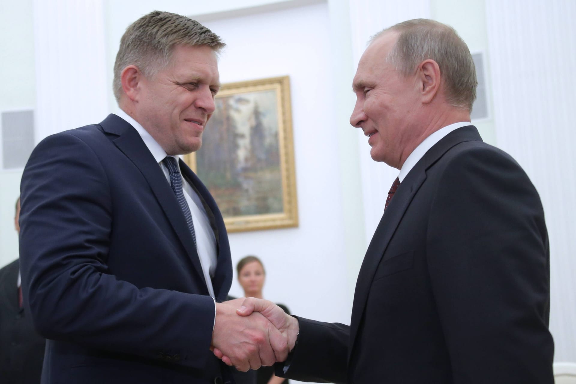 Robert Fico und Wladimir Putin bei einem Treffen im Jahr 2016.