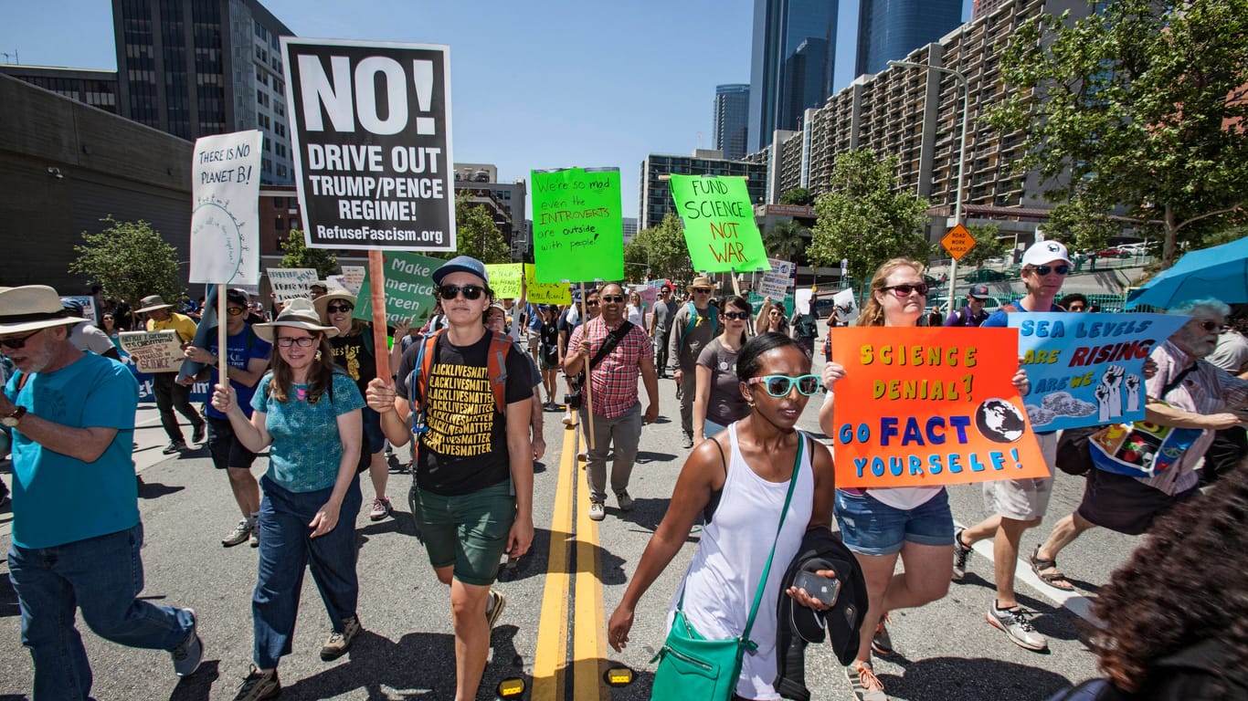 Protestmarsch während der ersten Trump-Präsidentschaft (Archivbild).