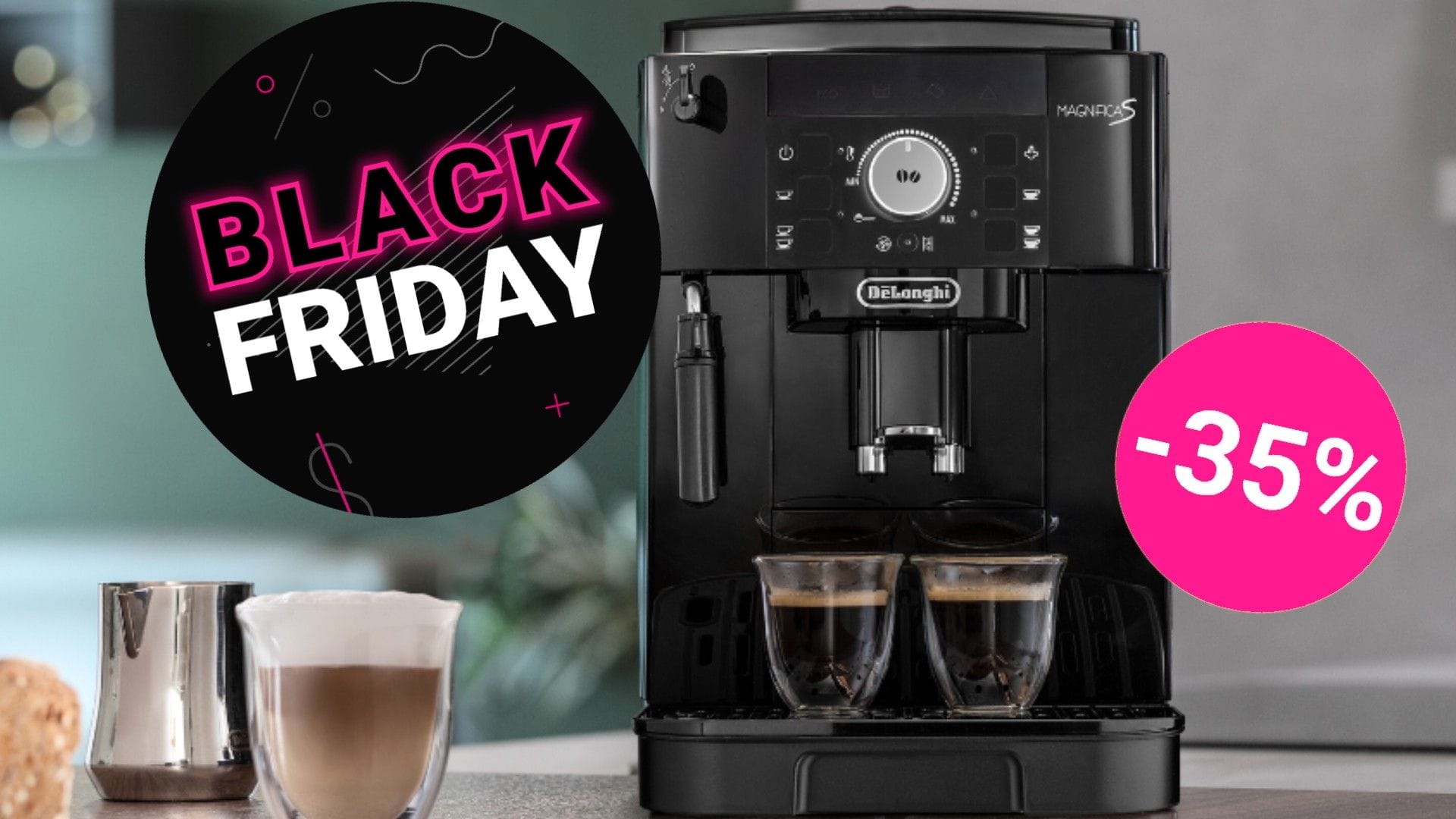 Zum Black Friday gibt es den Kaffeevollautomaten von De'Longhi bei Amazon zum besten Preis.