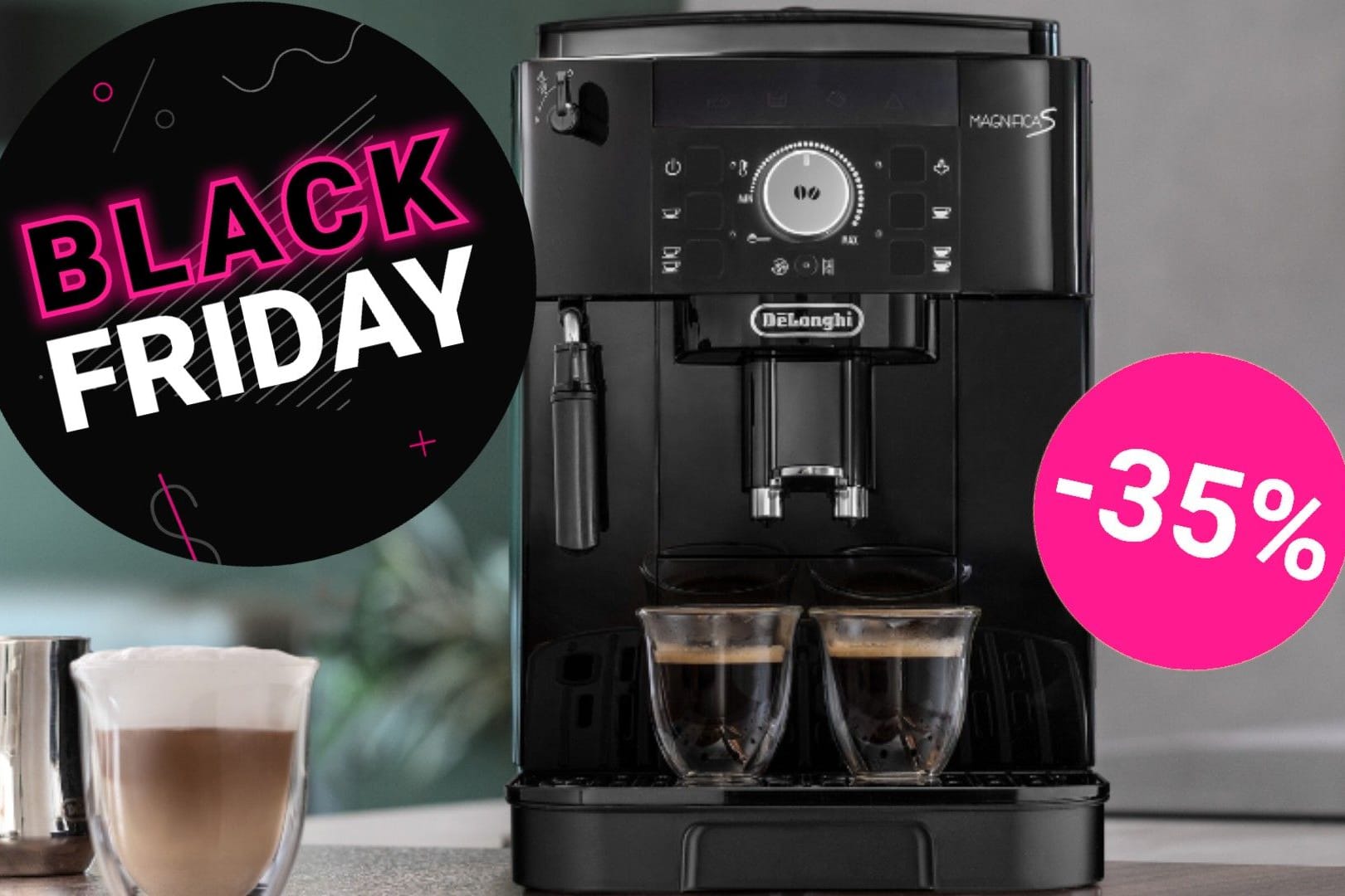 Zum Black Friday gibt es den Kaffeevollautomaten von De'Longhi bei Amazon zum besten Preis.