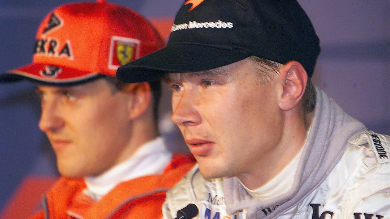 Rivalen: Das Duell zwischen Michael Schumacher und Mika Häkkinen (v. li.) packte die Formel-1-Fans um die Jahrtausendwende.