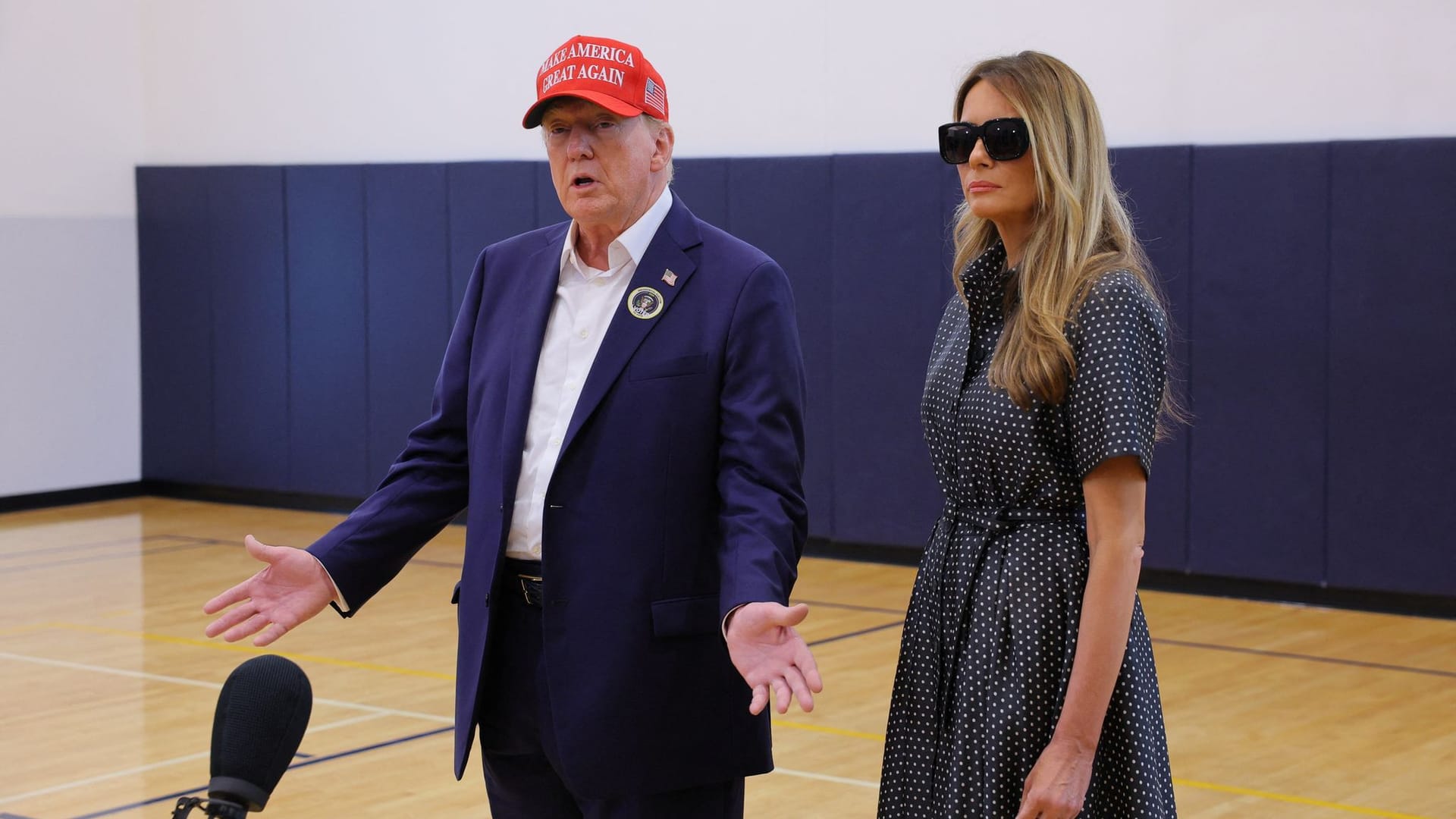 Donald Trump zeigte sich mit Ehefrau Melania.