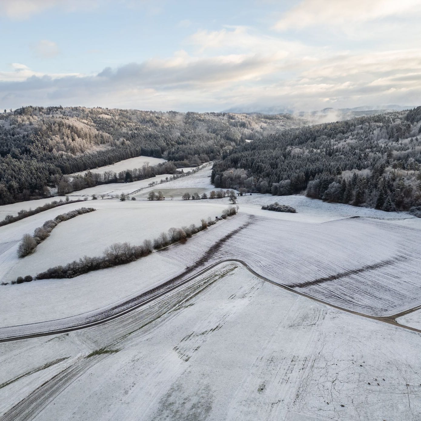 Schneefälle in Baden-Württemberg