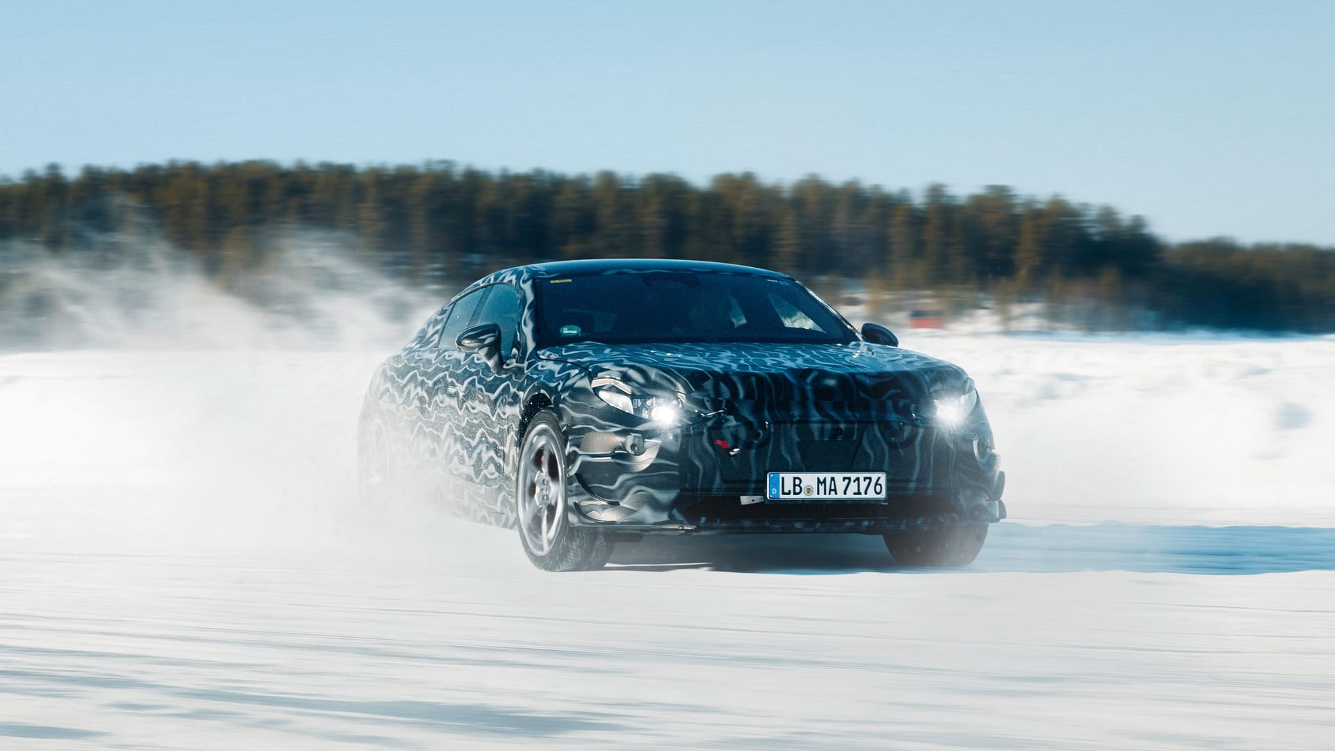 Erprobung in Schnee und Eis: Die neue Technik-Plattform AMG.EA wird auch Basis des AMG-GT 4-Türer-Nachfolgers sein.