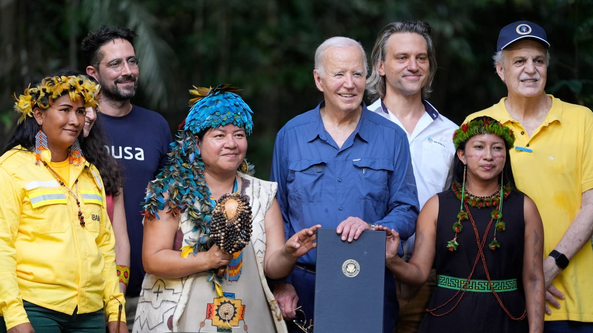 Joe Biden: Vor seiner Ankunft in Rio de Janeiro besucht der US-Präsident die Amazonasregion, um ein Zeichen für mehr Naturschutz zu setzen.