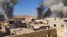 Rauchschwaden über Palmyra: Dieser Screenshot eines Videos soll die Situation in Palmyra zeigen.