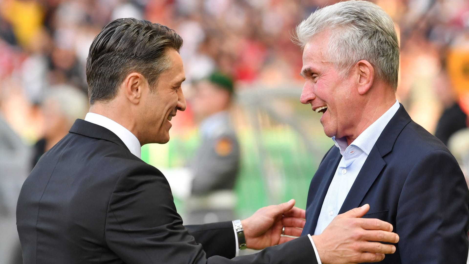 Niko Kovač (l.) und Jupp Heynckes: Beide trainierten einst den FC Bayern.