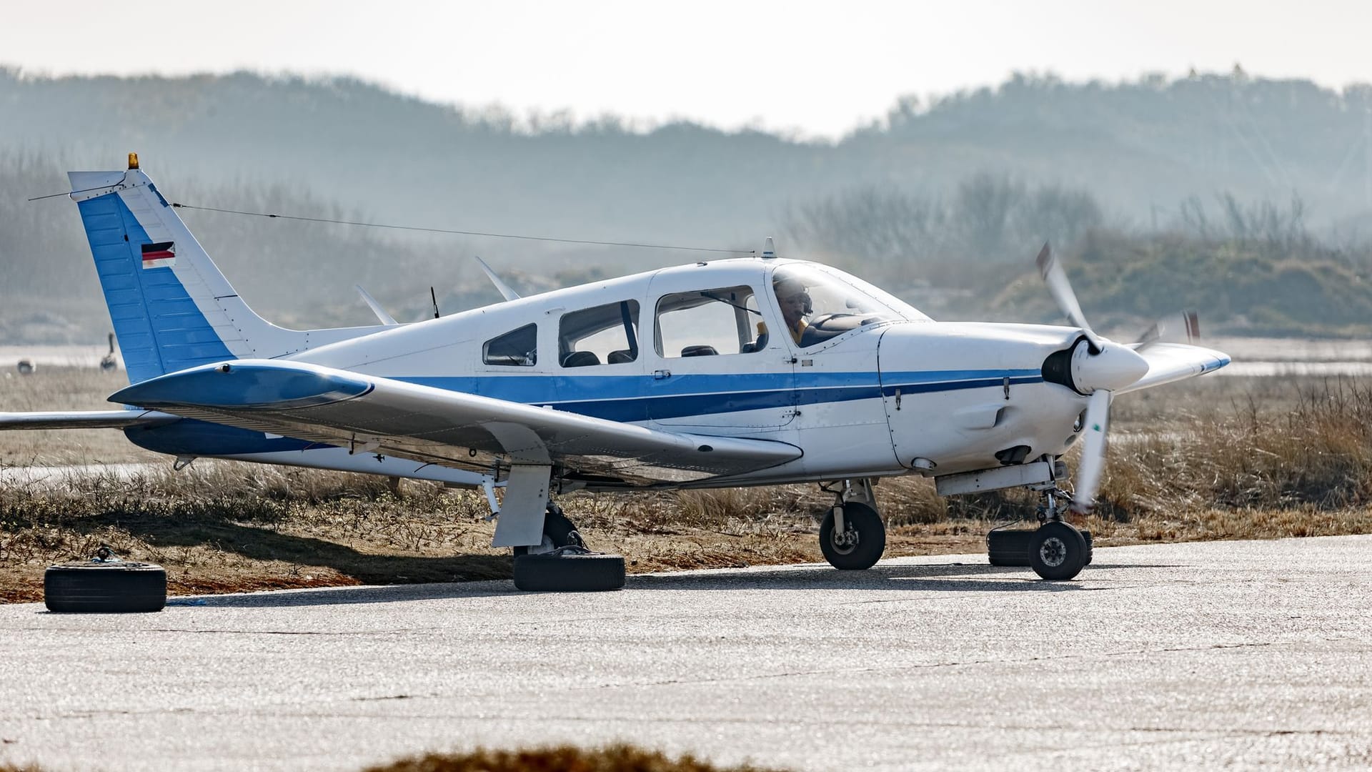 Privatflieger auf Helgoland