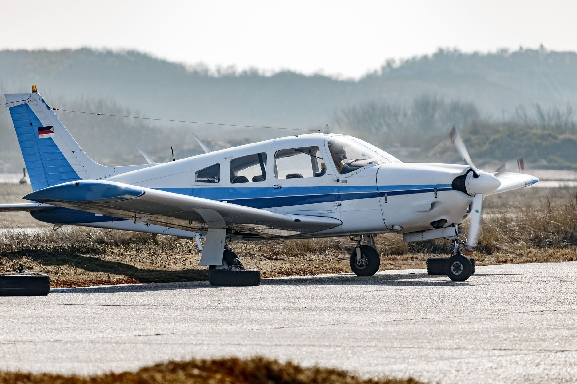 Privatflieger auf Helgoland