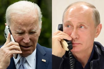 Joe Biden (l) und Wladimir Putin: Zwischen Washington und Moskau besteht seit Jahrzehnten eine direkte Verbindung.