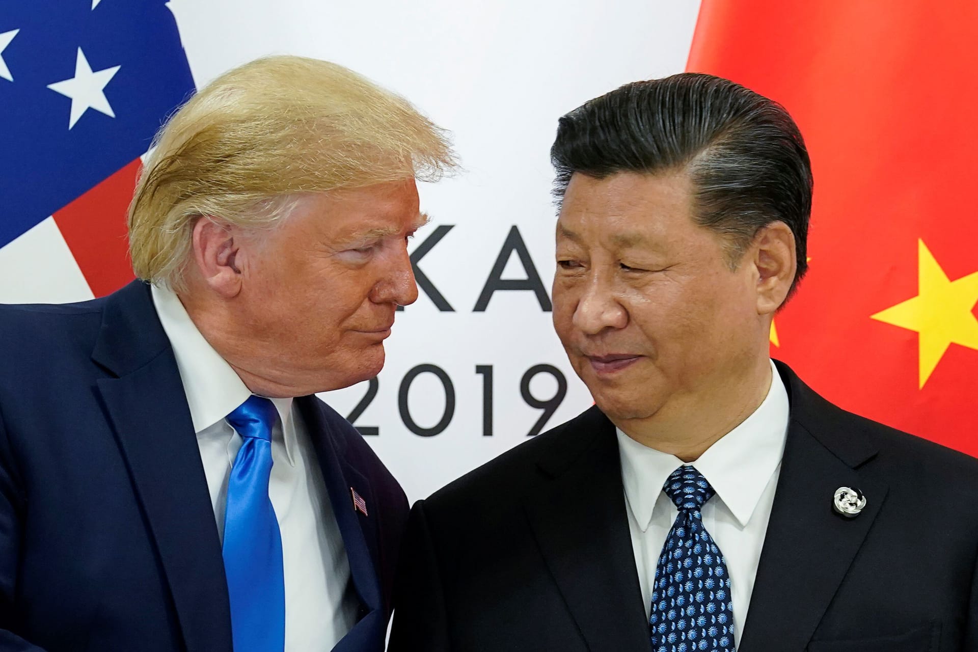 US-Präsident Trump und Chinas kommunistischer Führer Xi jinping bei einem treffen im Jahr 2019.