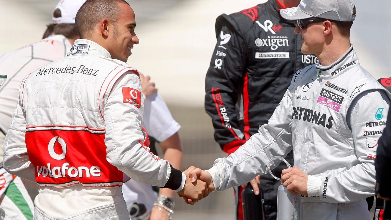 Lewis Hamilton und Michael Schumacher