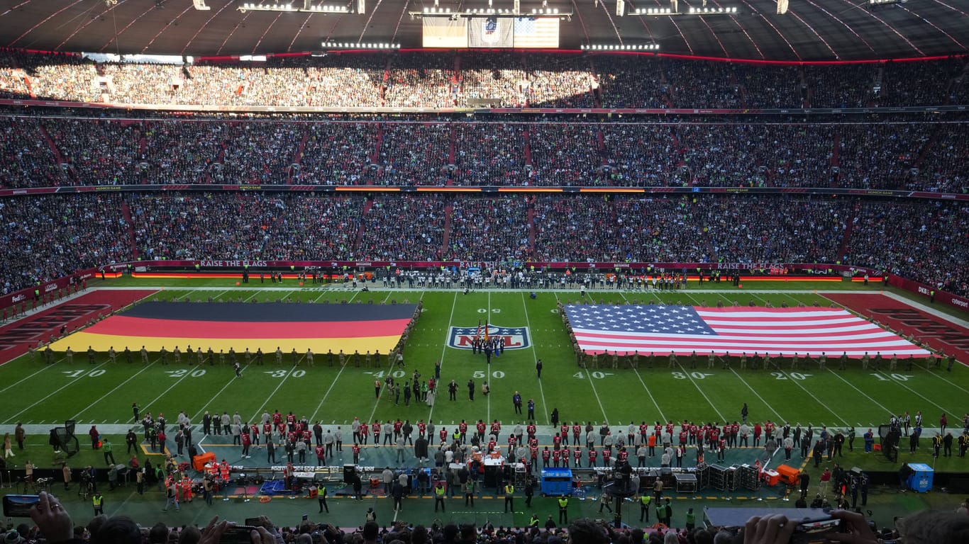 Erinnerungen werden wach: Zum zweiten Mal nach 2022 ist die NFL in der Münchner Allianz Arena zu Gast (Archivbild).