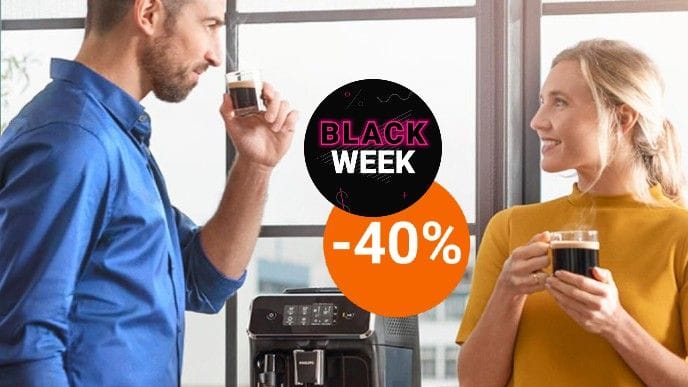 Beginnen Sie den Morgen mit einem guten Kaffee: Amazon reduziert in der Black-Friday-Woche einen Vollautomaten von Philips radikal.