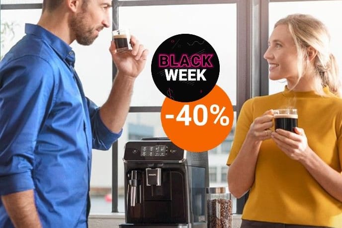 Beginnen Sie den Morgen mit einem guten Kaffee: Amazon reduziert in der Black-Friday-Woche einen Vollautomaten von Philips radikal.