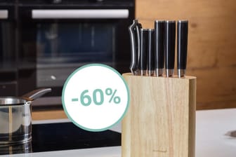 Aldi-Angebot: Der Discounter reduziert einen 7-teiligen Messerblock von Echtwerk um 60 Prozent.