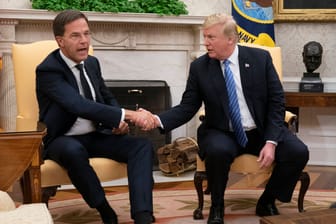 Mark Rutte (l.), damals noch niederländischer Regierungschef, und Donald Trump bei einem Treffen im Weißen Haus im Jahr 2018.