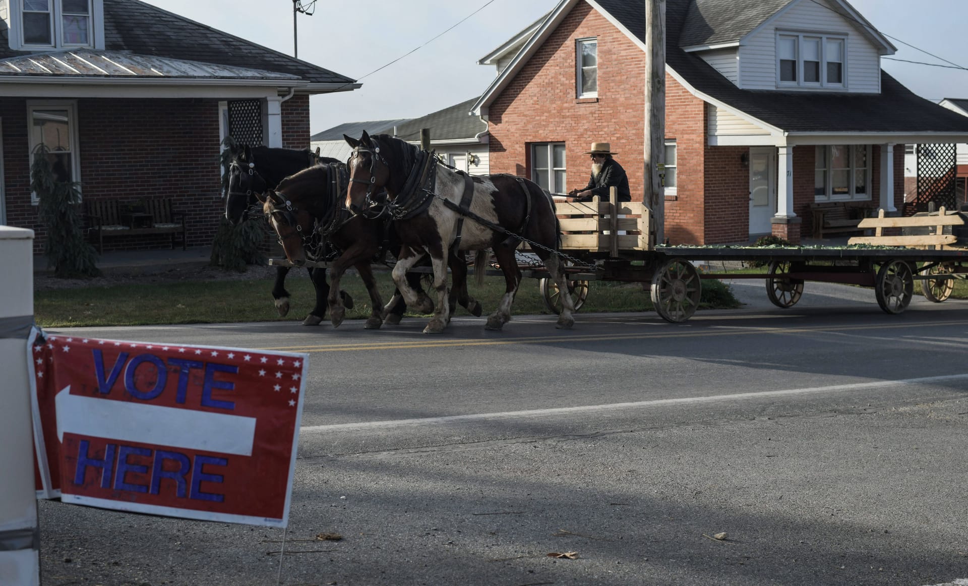 Mit der Kutsche zum Wählen in Pennsylvania.