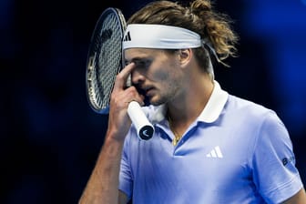 Nachdenklich: Alexander Zverev im Match gegen Taylor Fritz.