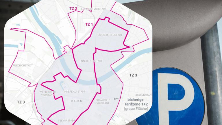 So sollen die Tarifzonen in Dresden ausgeweitet werden: Im Ostragehege soll dann nicht mehr kostenlos geparkt werden können.