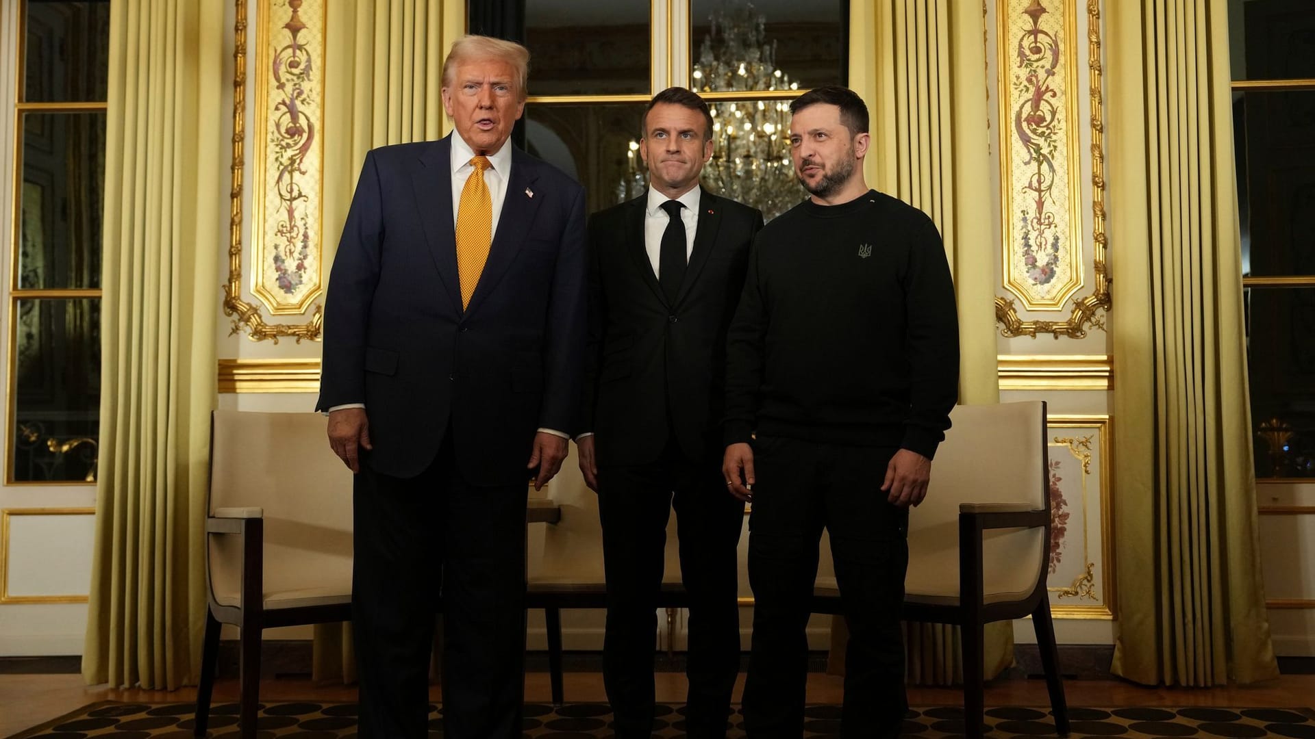 Macron empfängt Trump und Selenskyj im Élysée-Palast in Paris