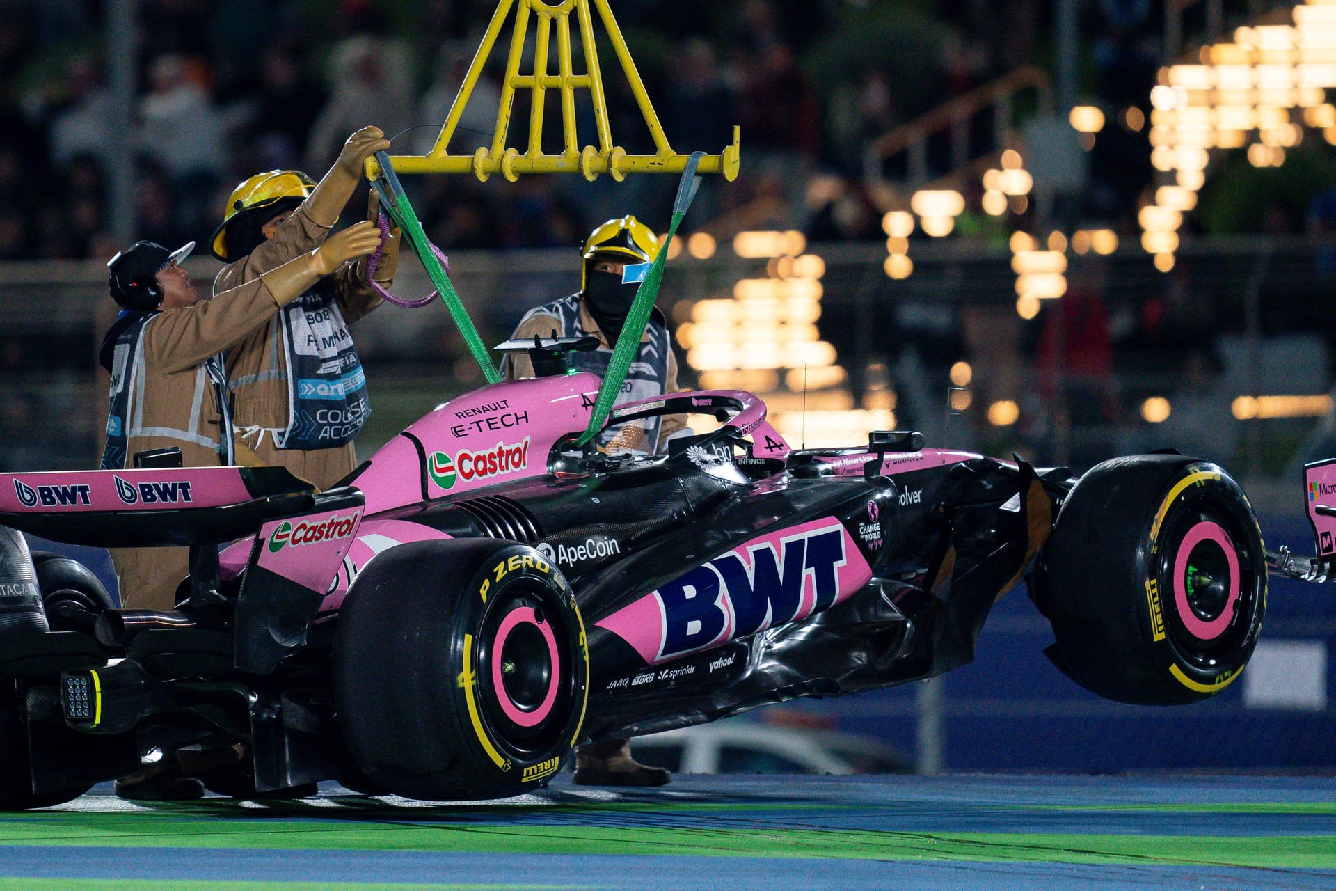 Der Bolide von Alpine: Esteban Ocon verabschiedete sich bereits.