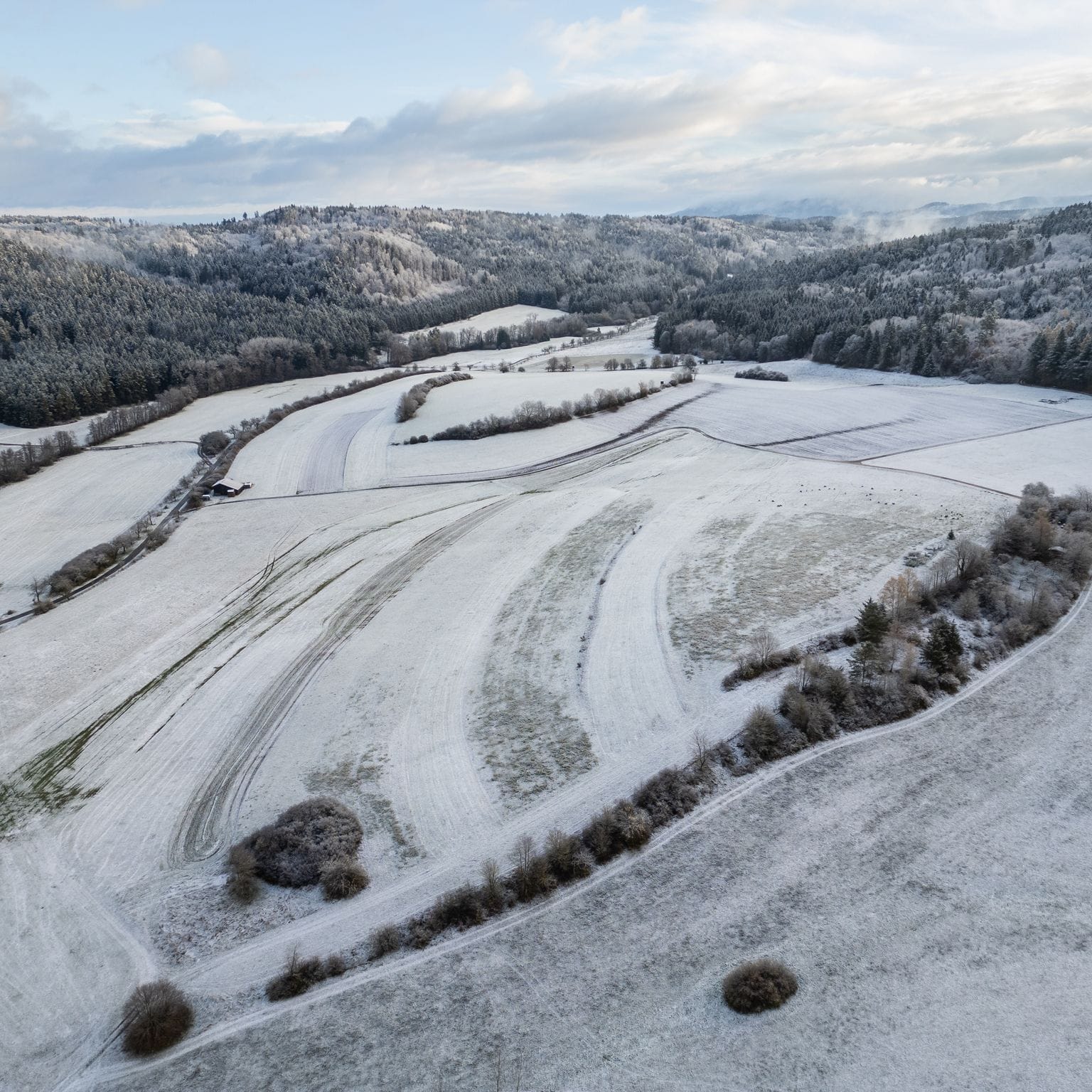 Schneefälle in Baden-Württemberg