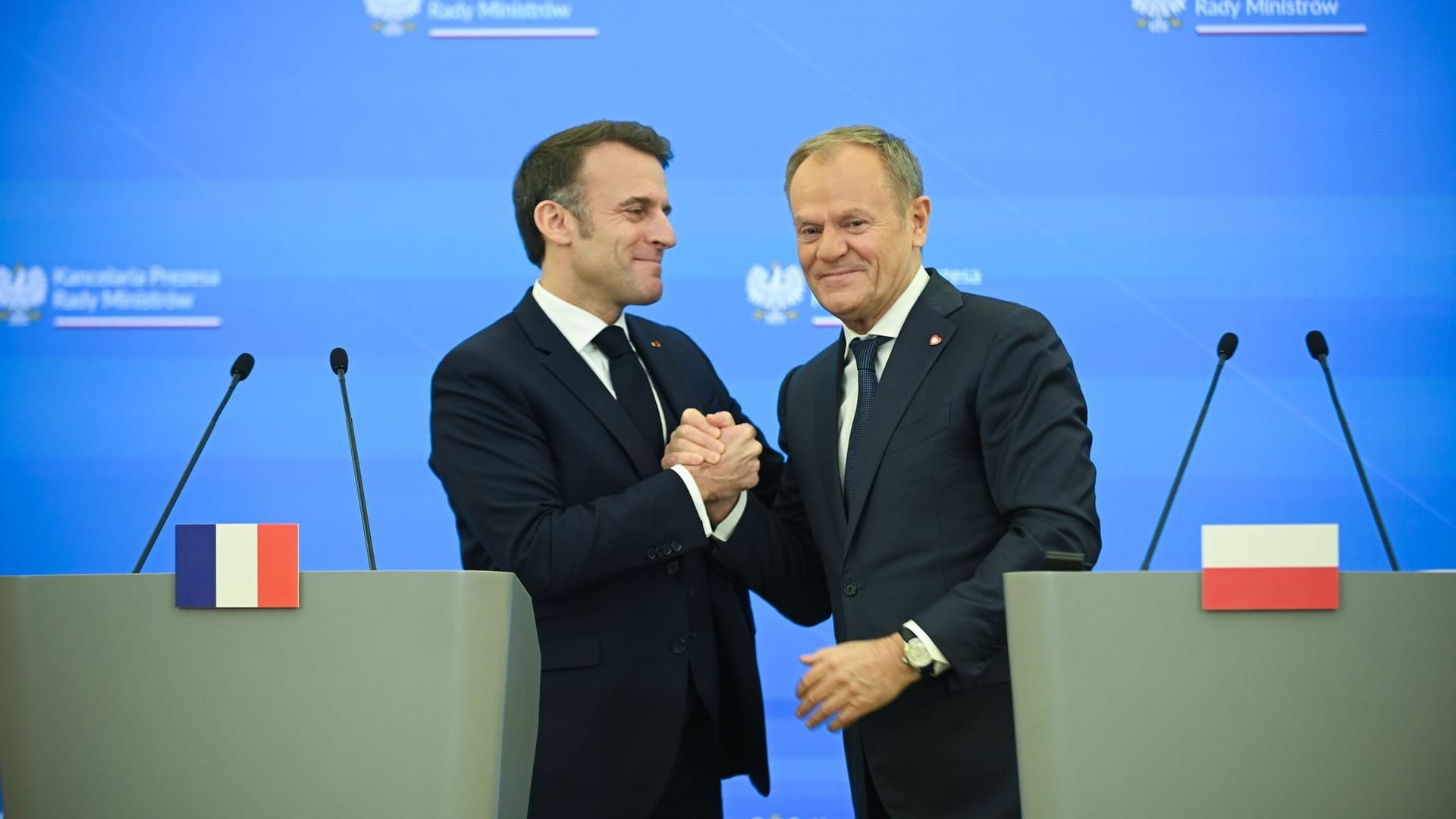 Frankreichs Staatschef Macron in Polen