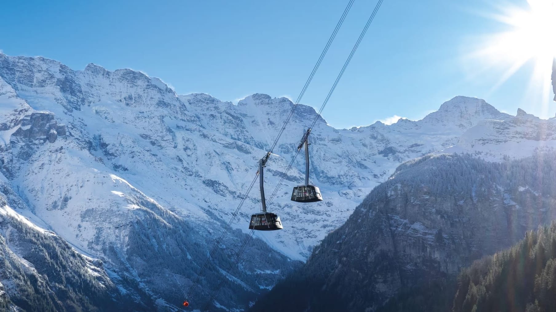 Die neue Schilthornbahn: Nichts für Menschen mit Höhenangst.