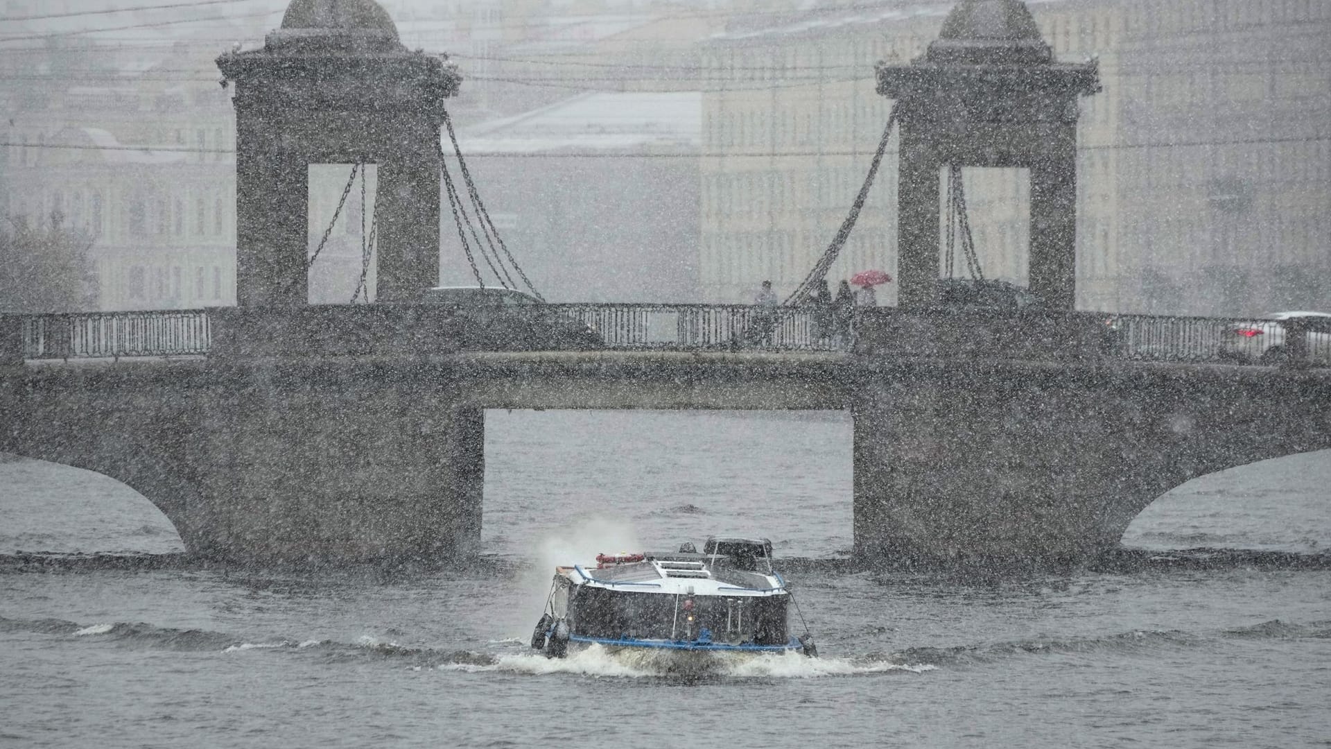 Schnee in Sankt Petersburg