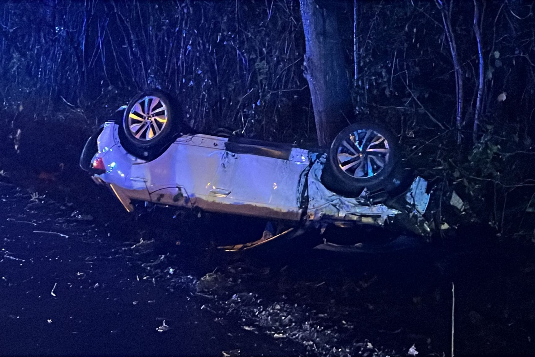 Unfallauto auf der Cranger Straße.