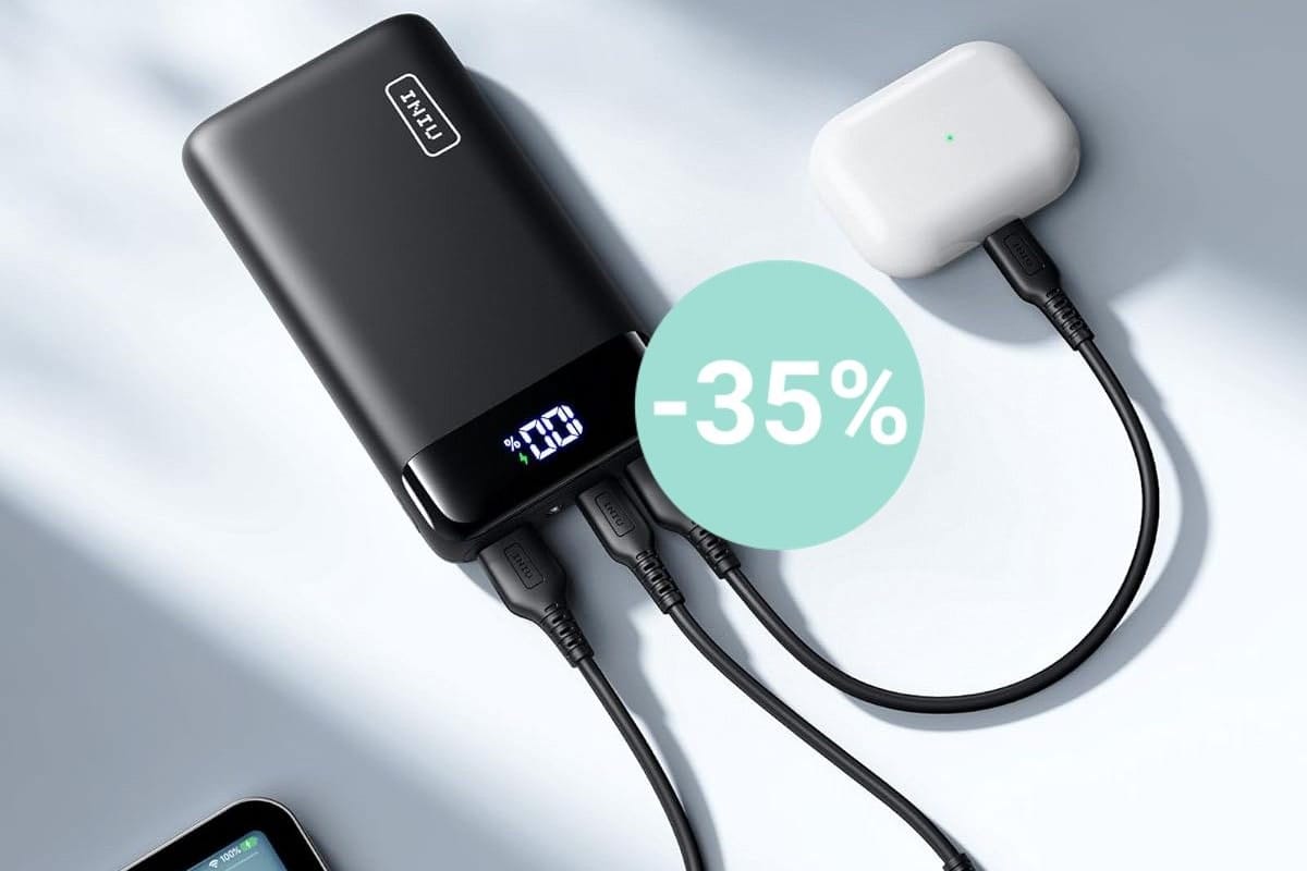 Zum Tiefpreis bei Amazon: Die leistungsstarke Bestseller-Powerbank von Iniu sichern Sie sich heute mit über 30 Prozent Rabatt.