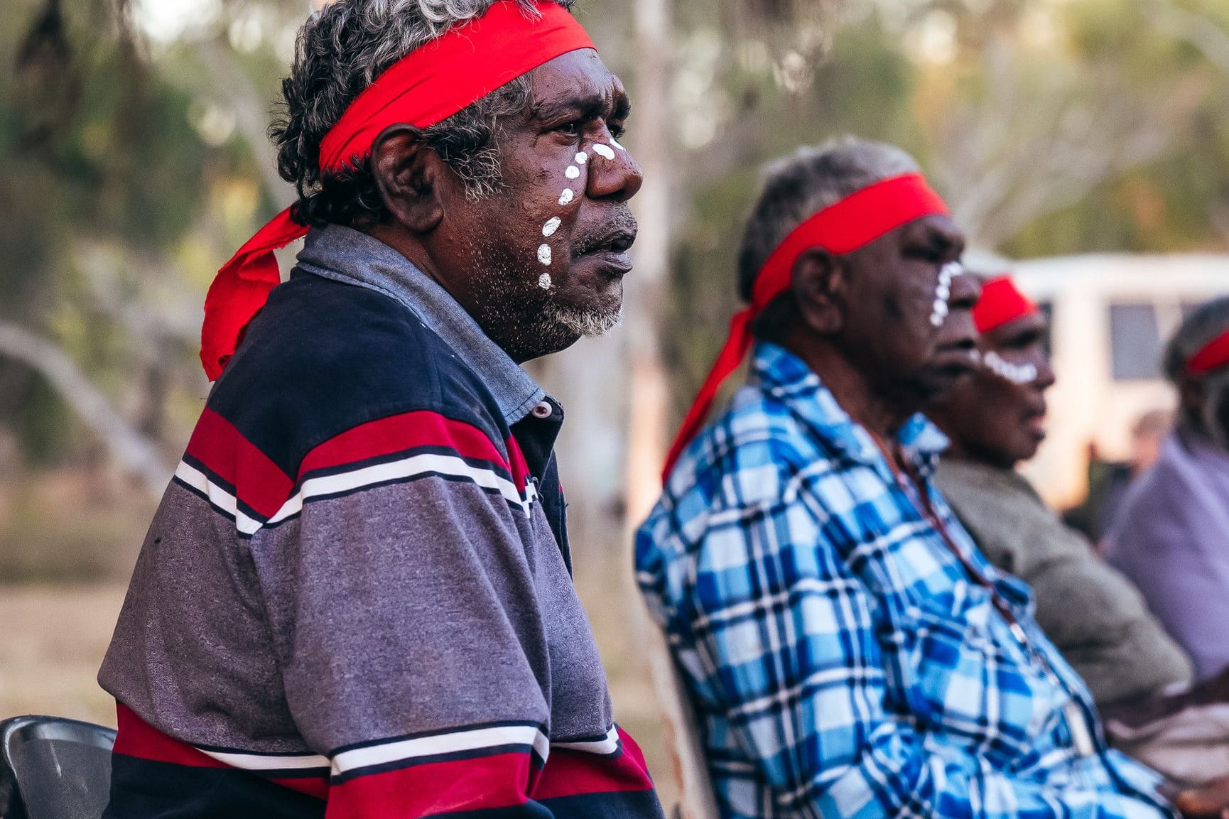 Aboriginal people bei einer Zeremonie in Westaustralien.