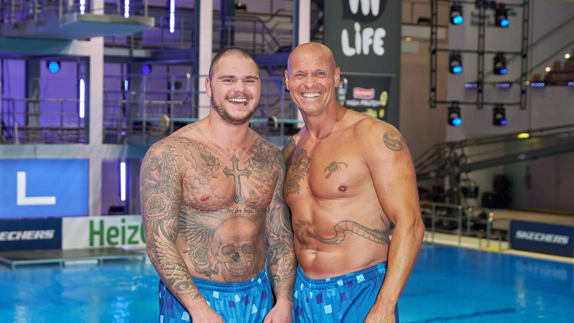 Nico und Thorsten Legat 2024 beim RTL-"Turmspringen".