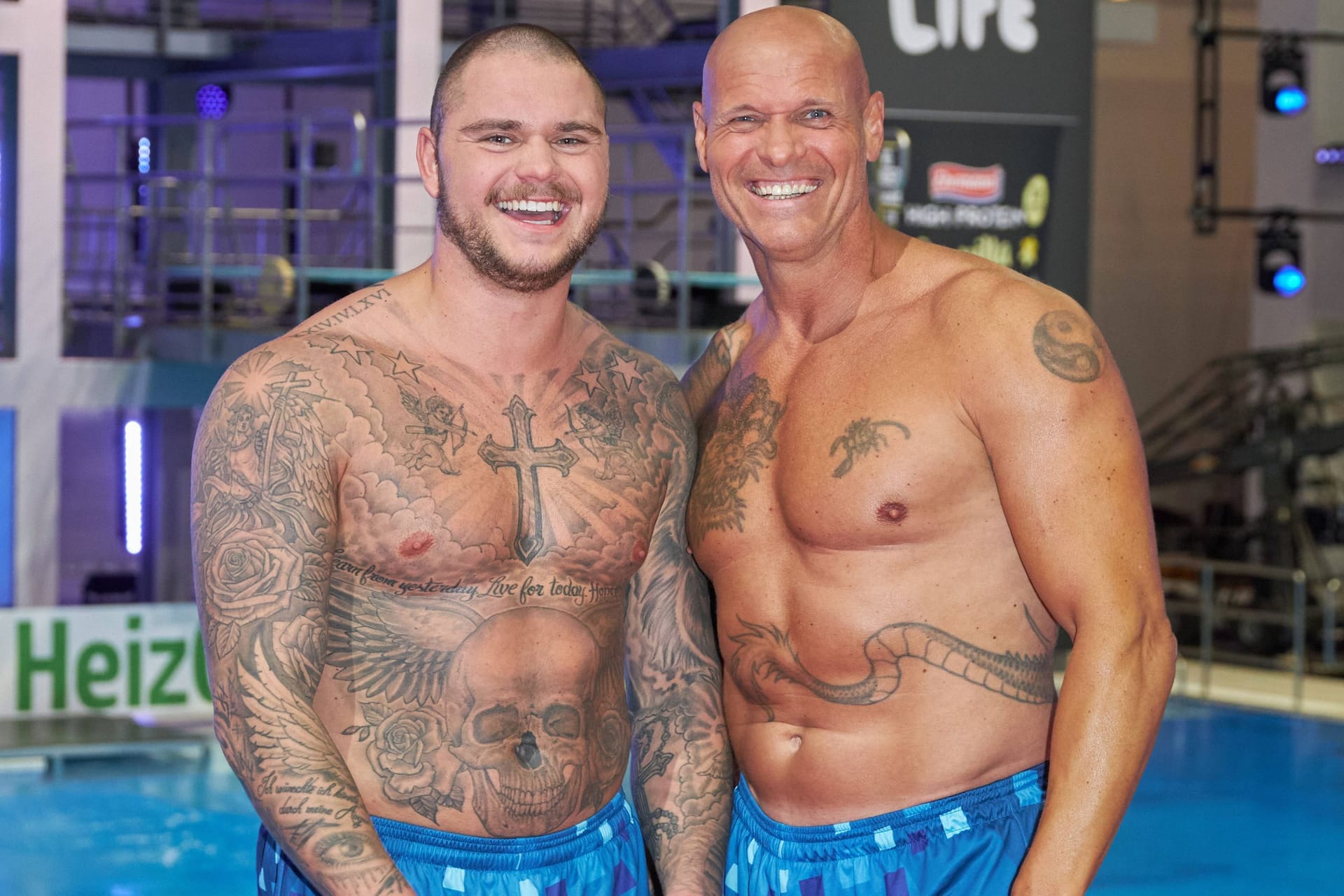 Nico und Thorsten Legat nahmen 2024 am "RTL Turmspringen" teil.