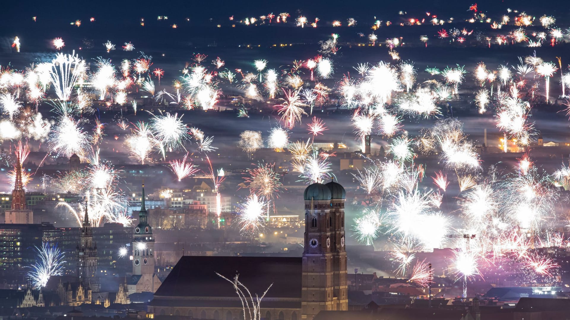 Silvesterfeuerwerk in München