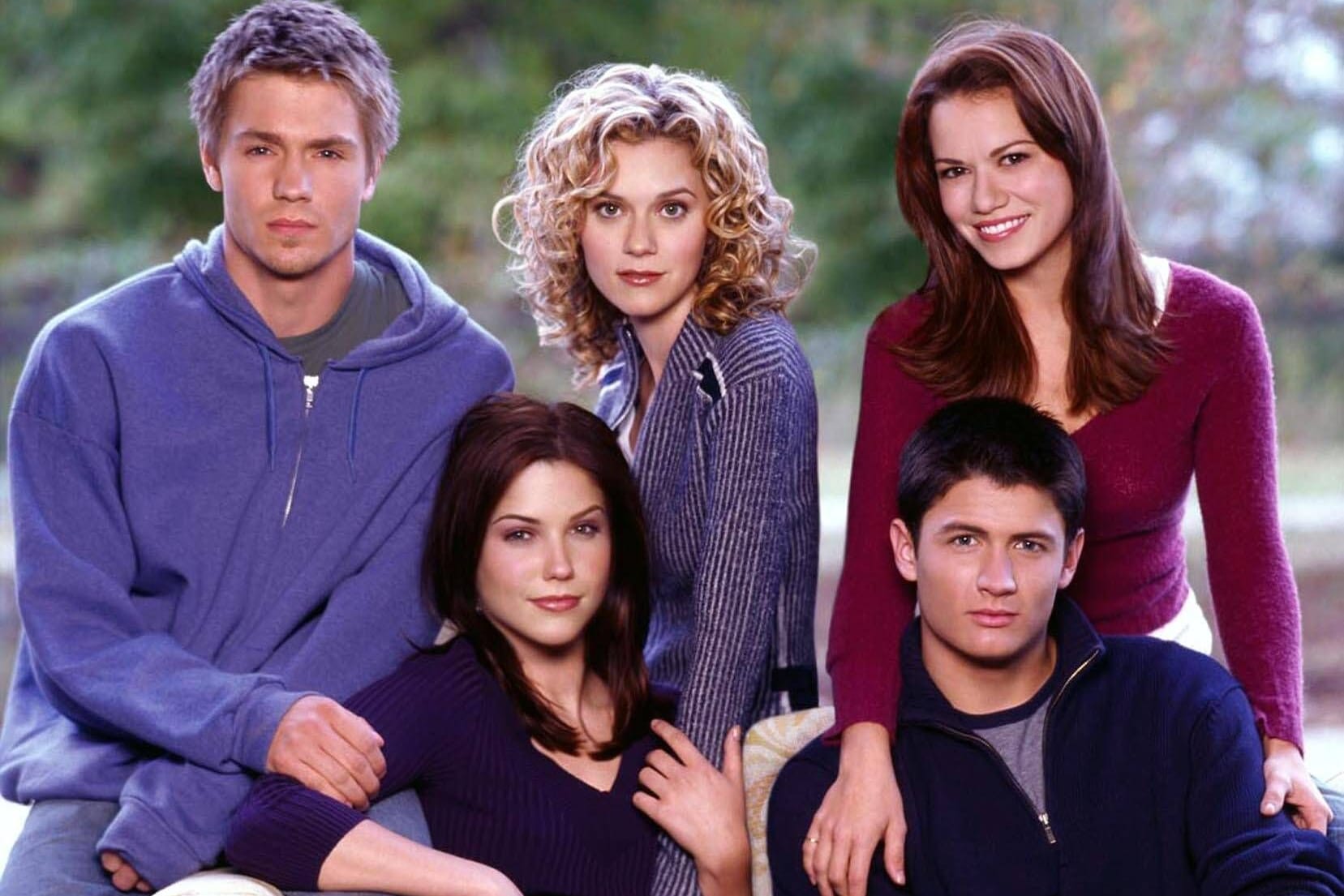 Die Stars von "One Tree Hill": Chad Michael Murray, Hilarie Burton Morgan, Bethany Joy Galeotti, Sophia Bush und James Lafferty.