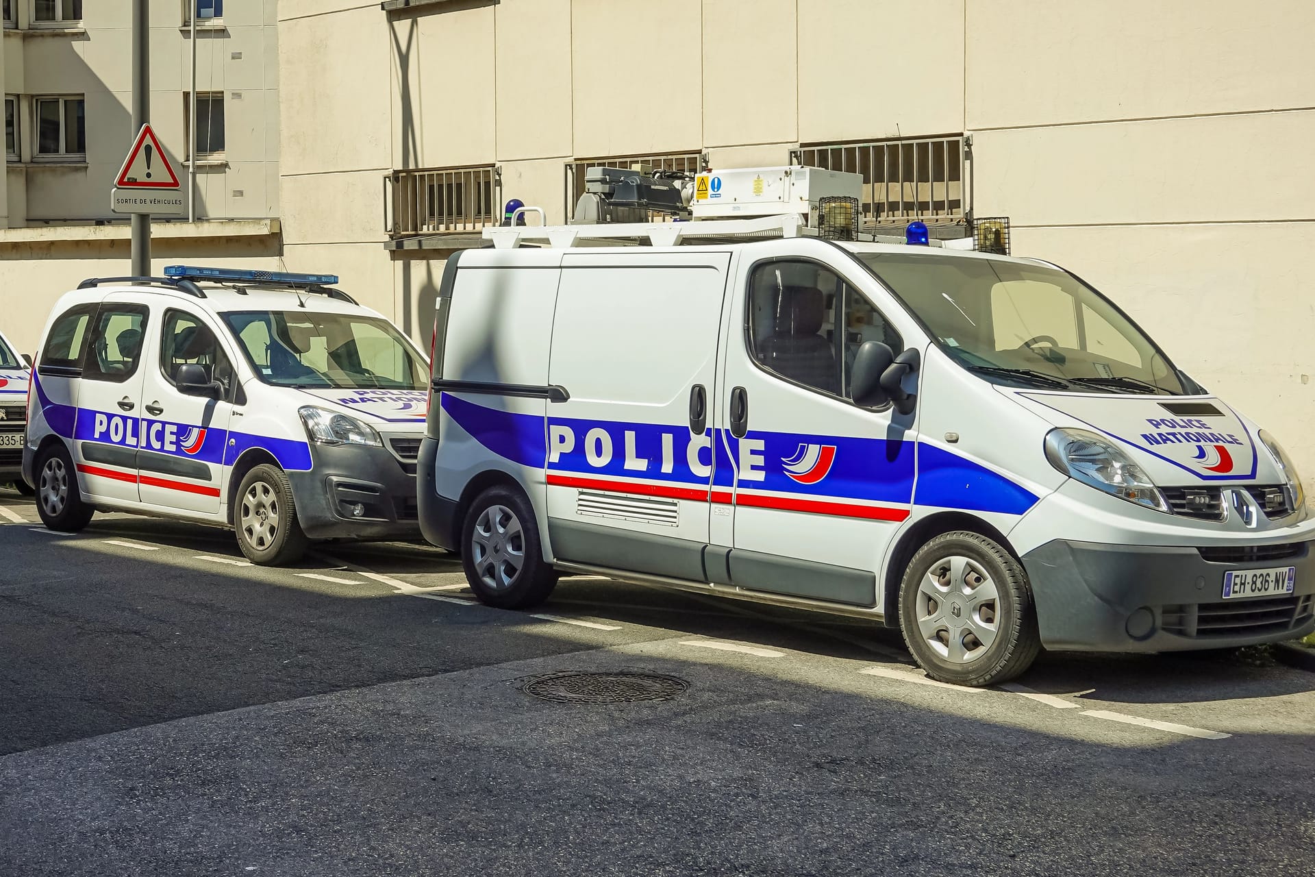 Police car and van, Dunkerque, France