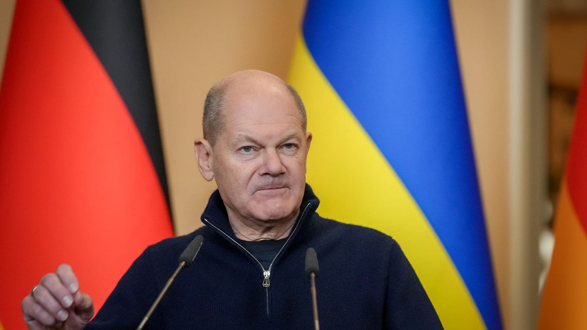 Bundeskanzler Olaf Scholz in der Ukraine