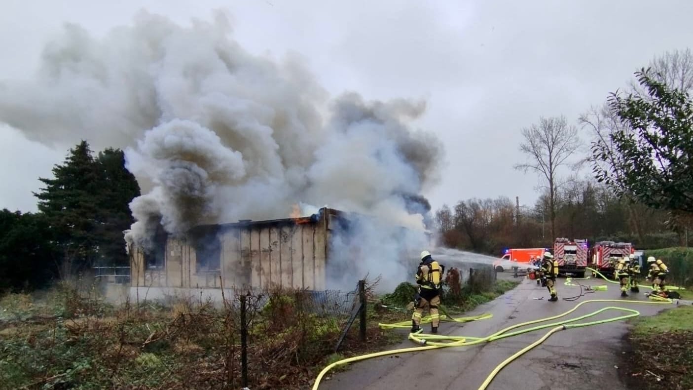 Großbrand in Essen-Dellig: Verletzt wurde bei dem Einsatz niemand.