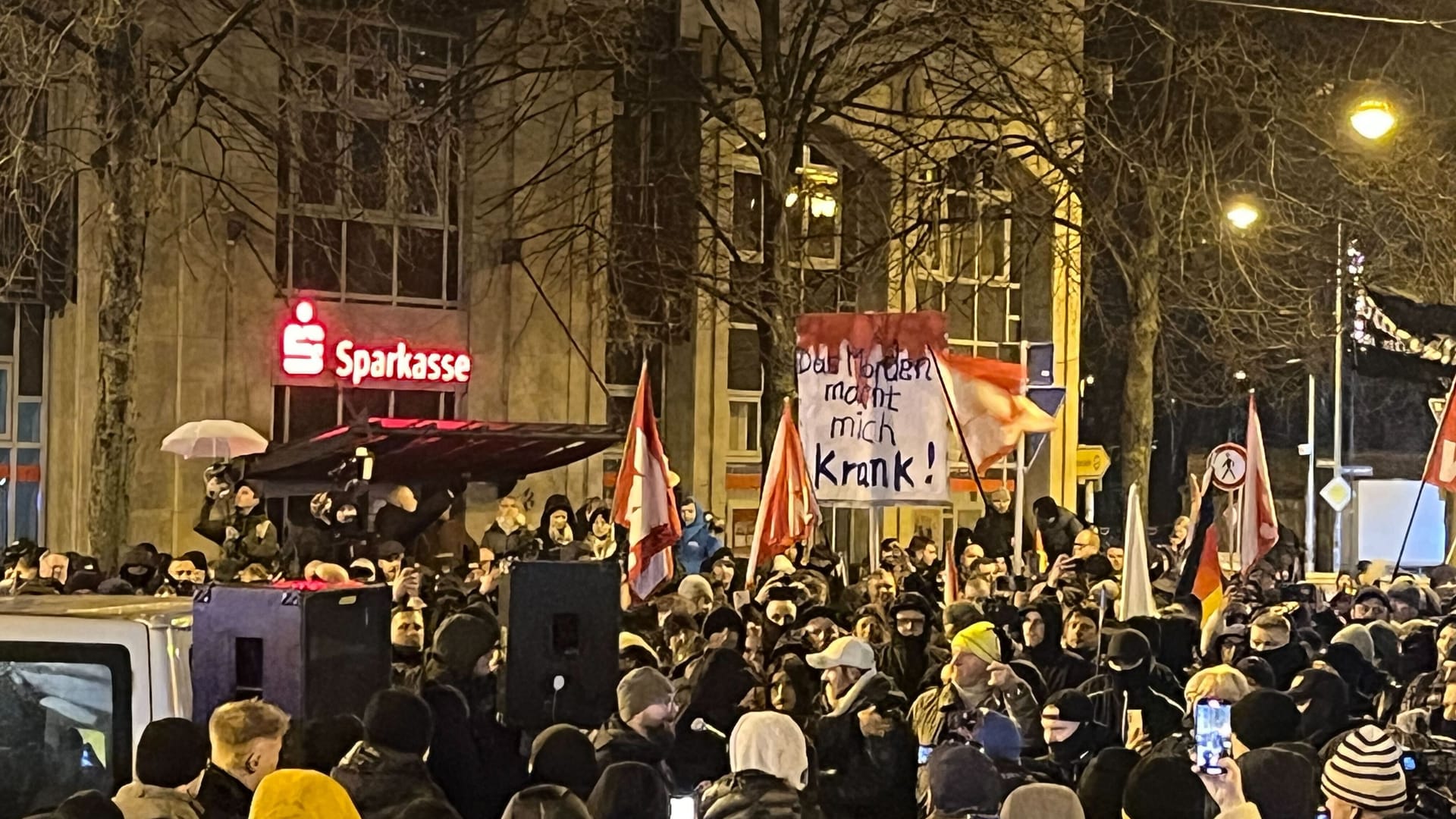 Neonazi-Demo in Magdeburg.